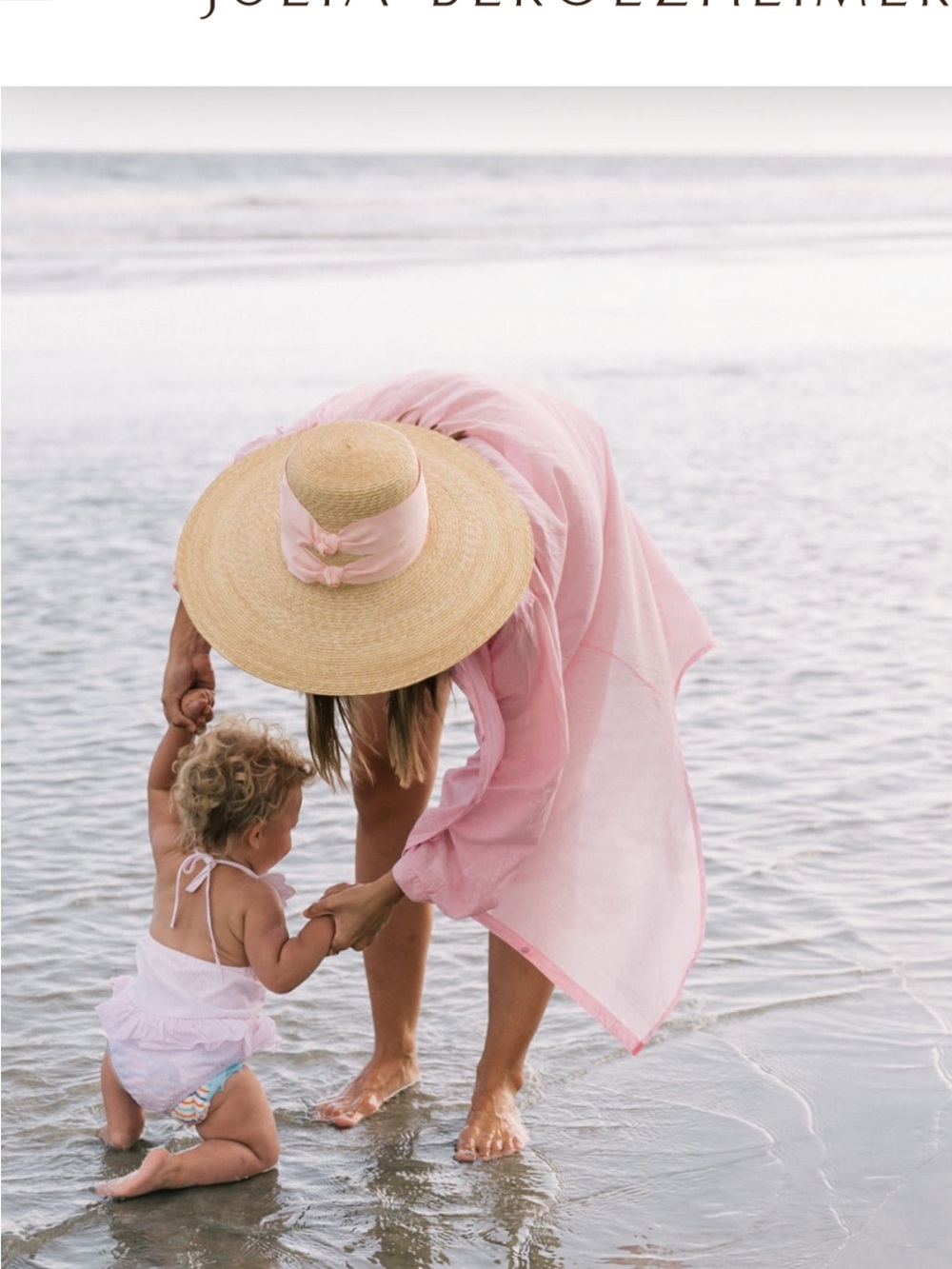 Skin Pale Pink Button-Up Tunic coverup lounge Top aso Julia Berolzheimer